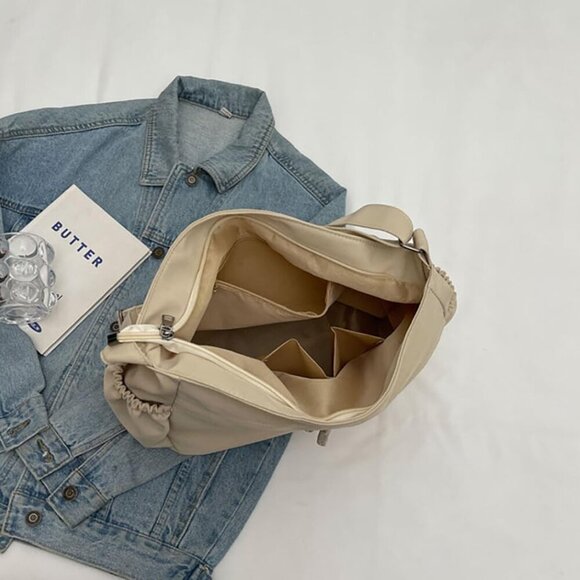 Canvas Crossbody Bag for Women Large Capacity Travel Daily Use Purse - Picture 5 of 7